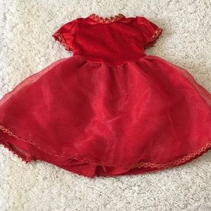 American Girl Doll Red Velvet Holiday Dress Vintage Retired